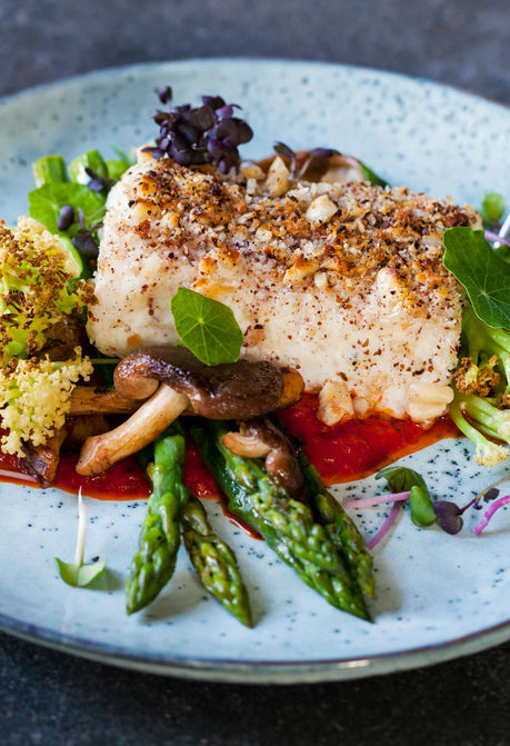Hazelnut Crusted Halibut
