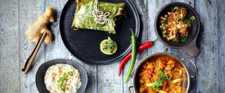BANANA LEAF BAKED BASS & PRAWN