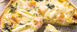 Salmon and Asparagus Quiche