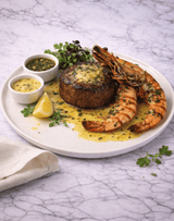 Surf & Turf - Scottish Fillet Steak & Giant Tiger Prawns